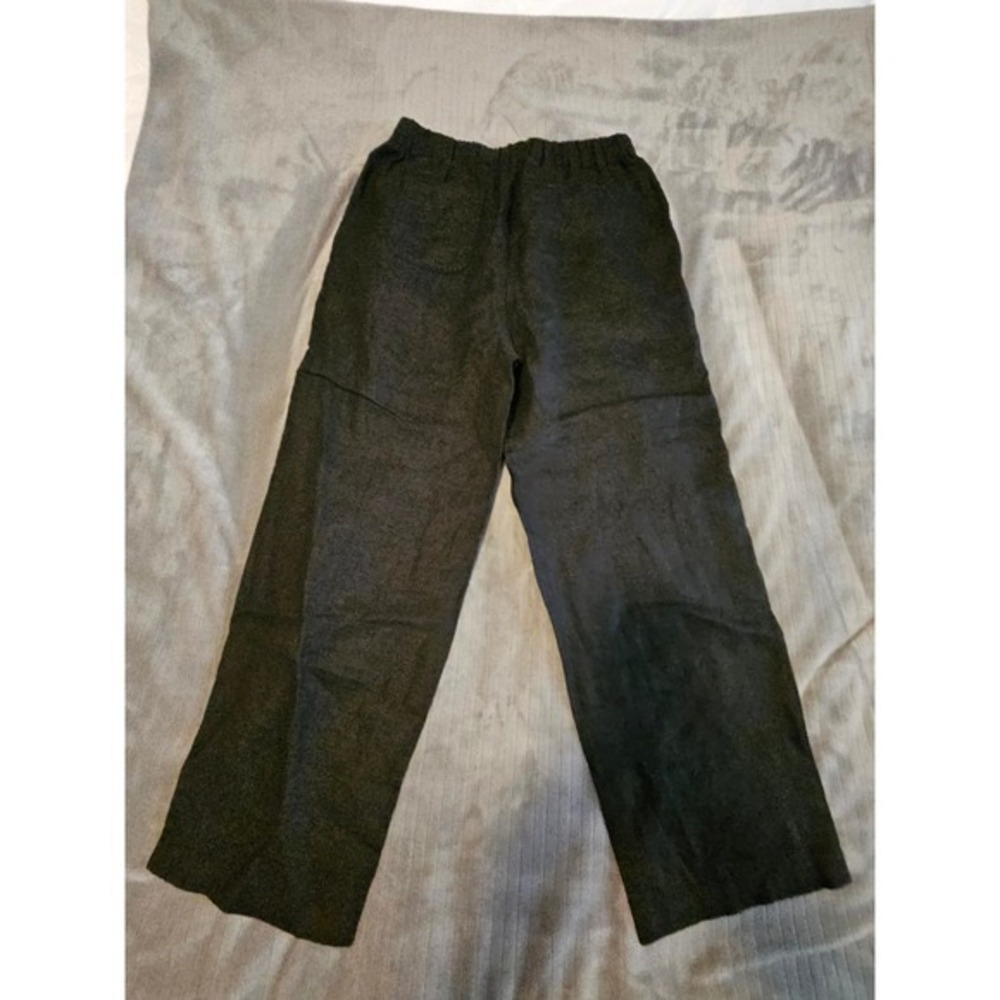 Quince Black 100% European Linen 2Piece Pajama Set Top & Pants Womens Size Large - Picture 11 of 13
